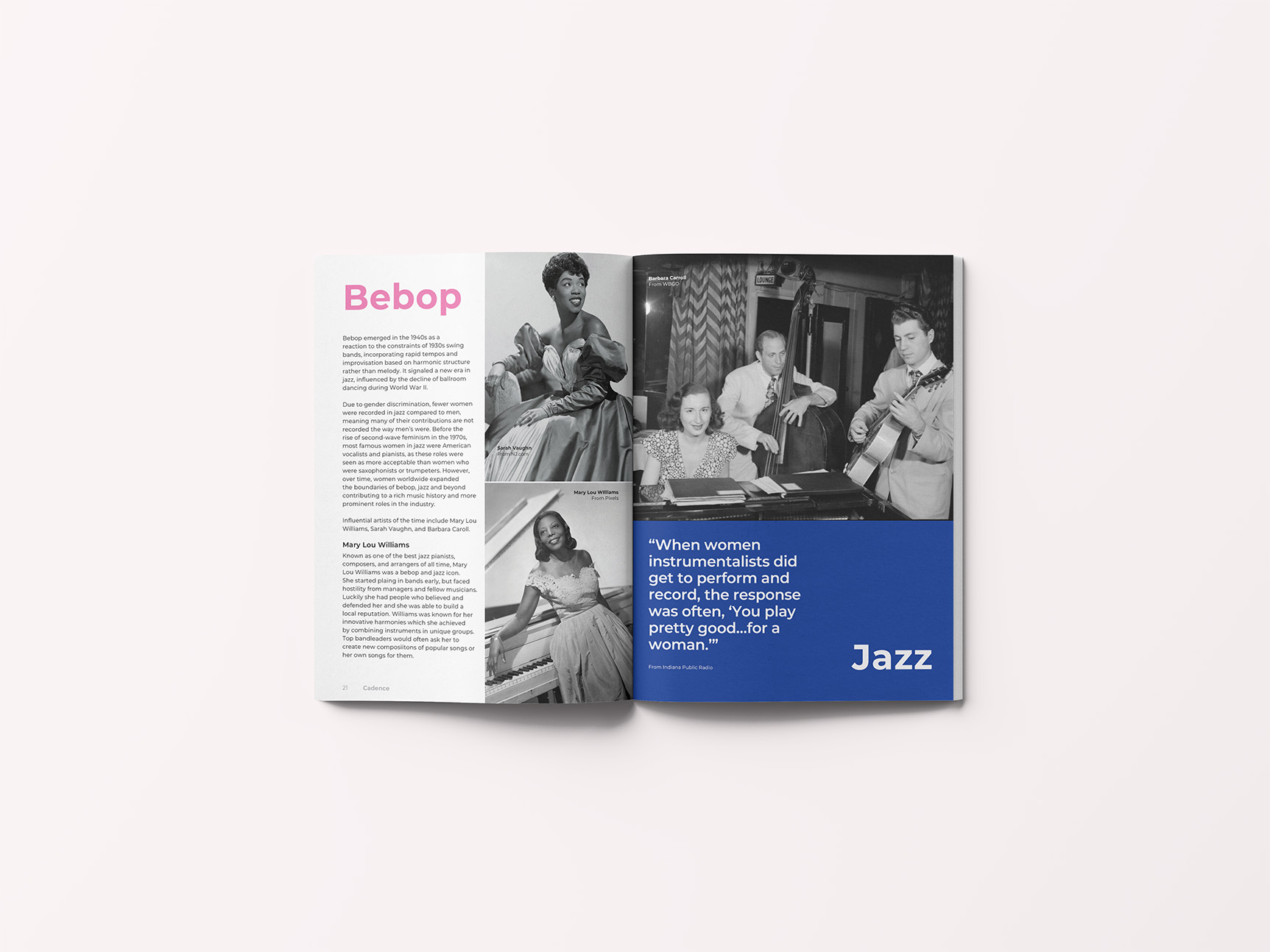 Classic genre spreads featuring Bebop & Jazz