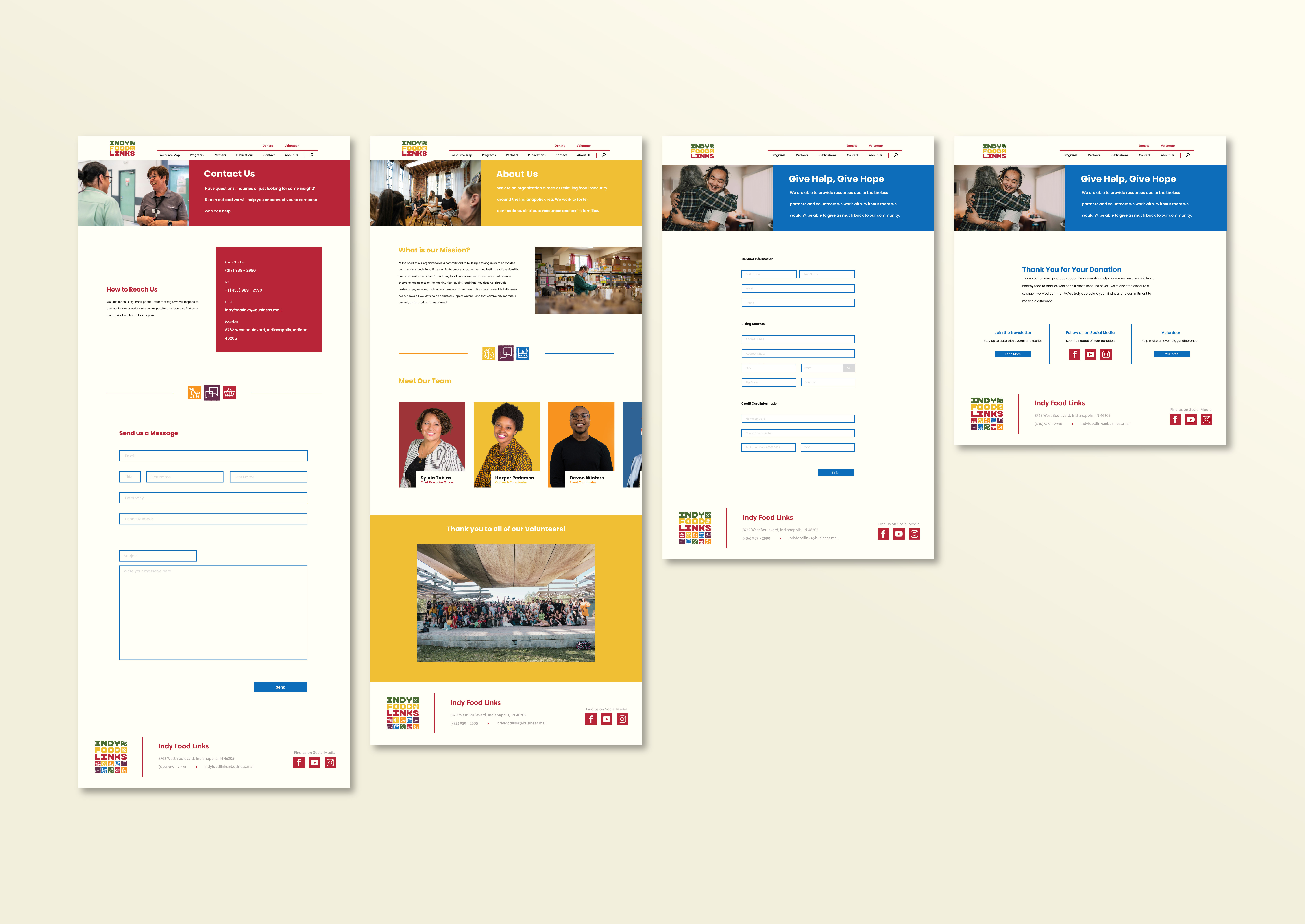 Contact and about page