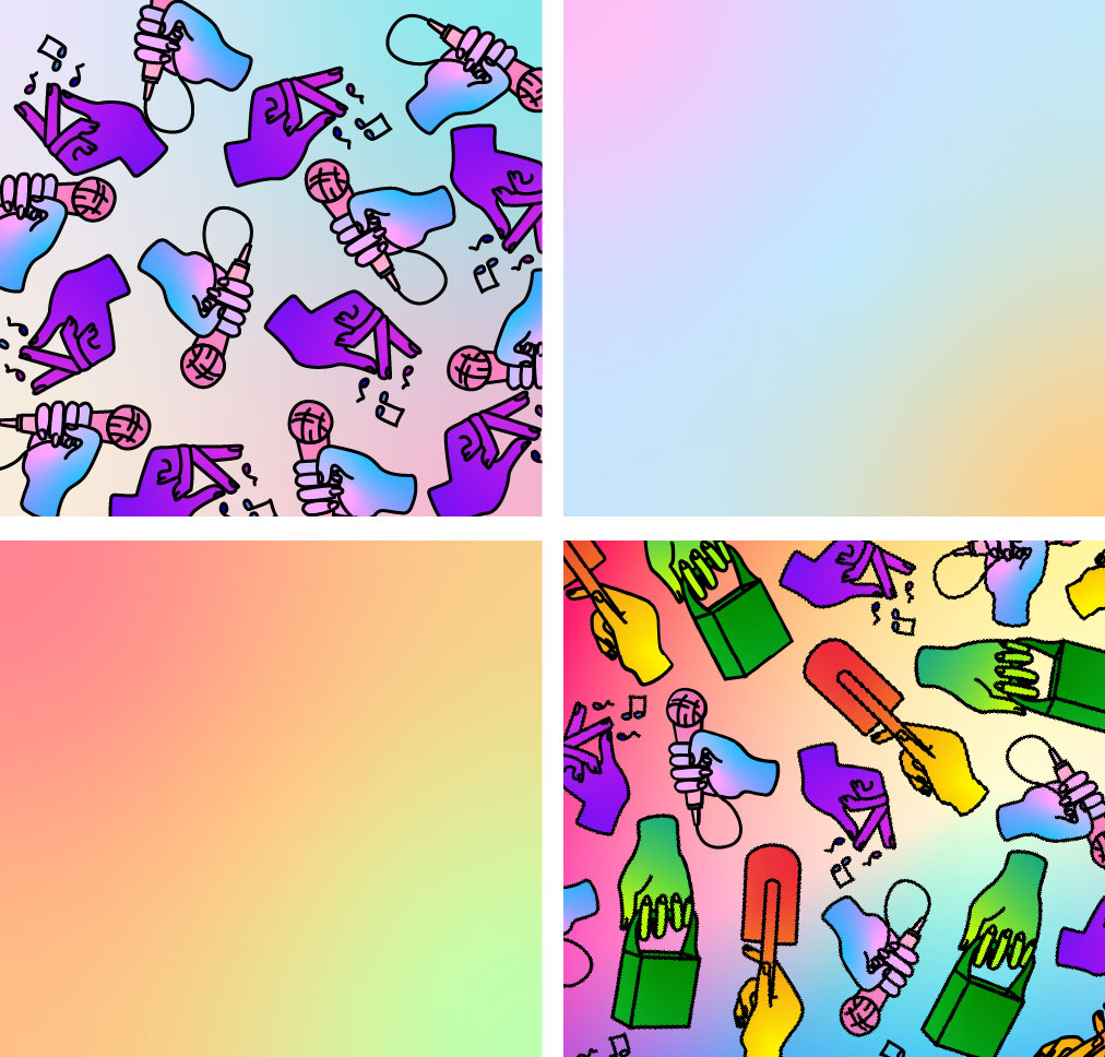 Pattern and gradient examples