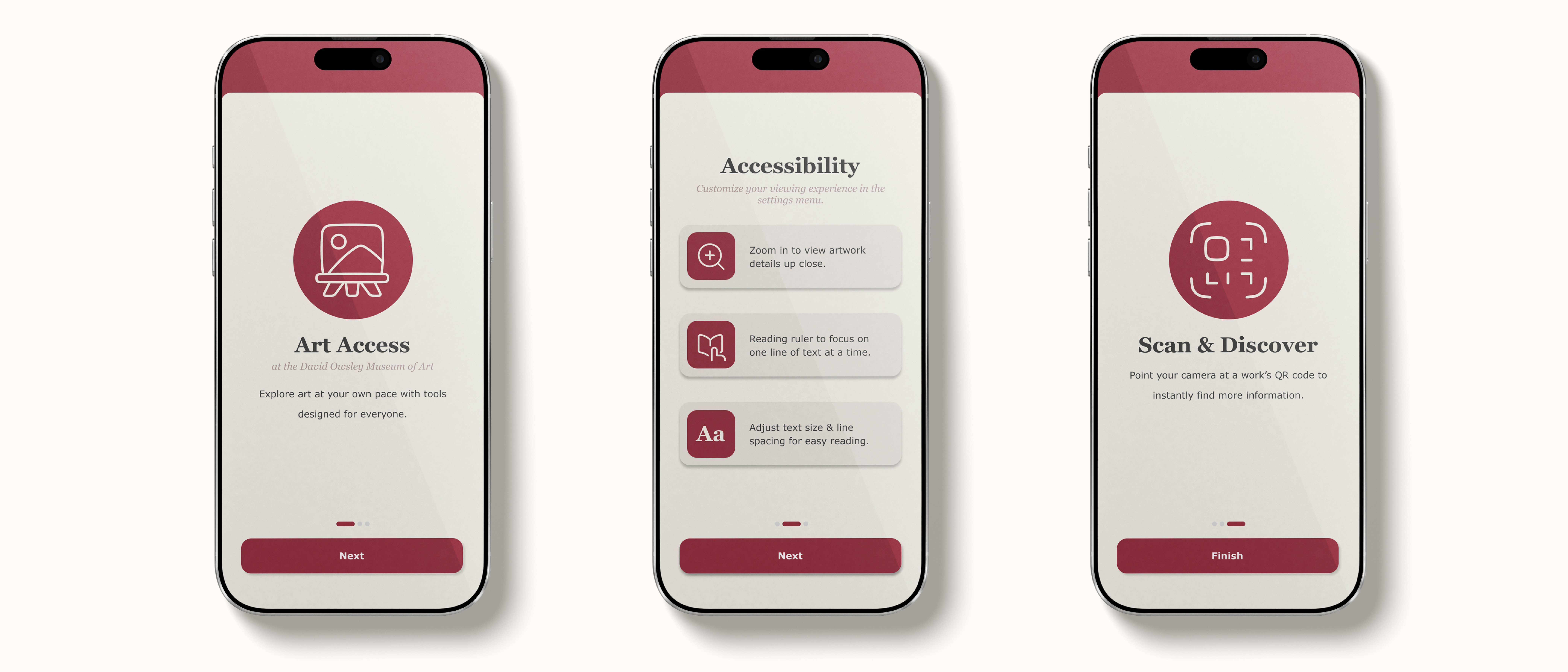 Art Access onboarding screens